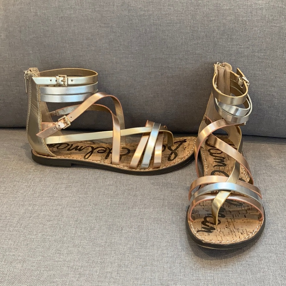 Sam Edelman Metallic Strappy Sandals